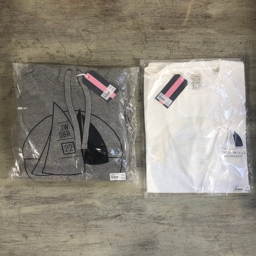 291 - Jack Wills Guernsey Hoodie & T-shirt
(still in packaging & unchecked)

Size:
Hoodie 10
T-shirt Mediu... 