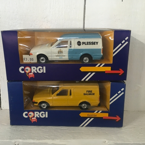 268 - Vintage Corgi Ford Escort Work Vans x 2
Plessey & Fire Salvage