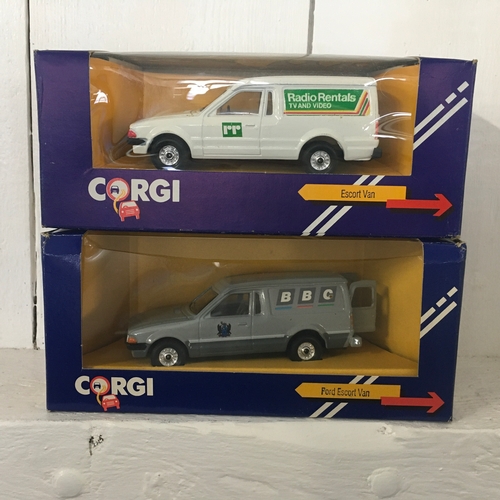 272 - Vintage Corgi Ford Escort Work Vans x 2
Radio Rentals & BBC