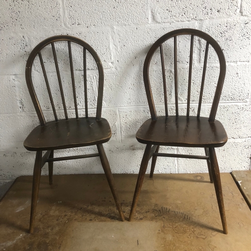 306 - Two vintage Ercol Kitchen Chairs