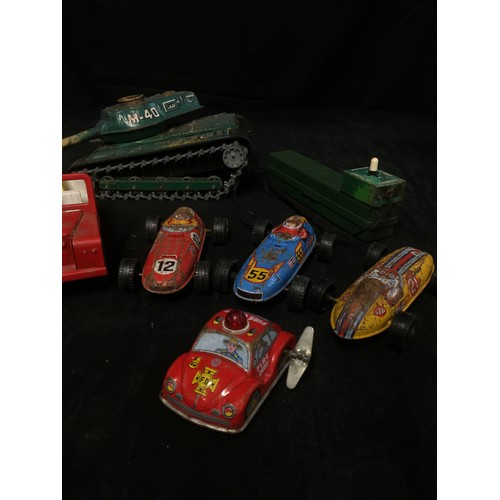 106 - Collection of Tinplate and Metal Toy Vehicles