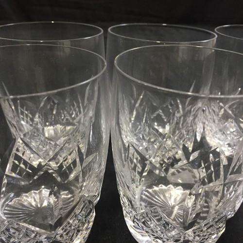 157 - Set of 6 Stuart Glass Lead Crystal Barrel Tumblers. Each glass is approximately 190g. No chips, crac... 