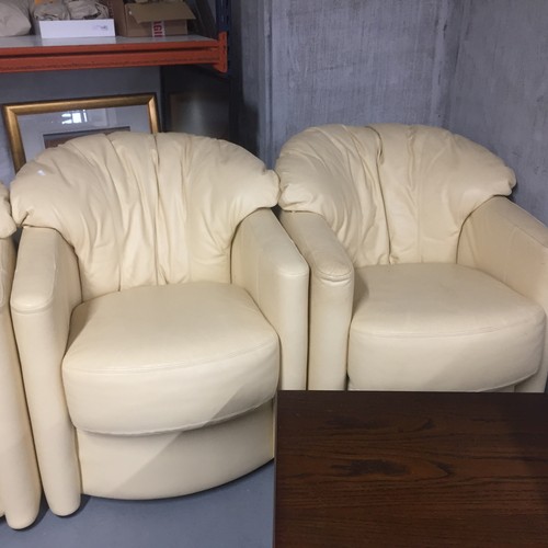 190 - Leather Armchairs x 4