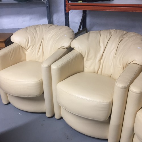 190 - Leather Armchairs x 4