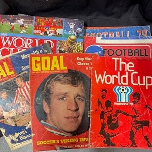 205 - A Collection of Football Albums and Magazines
to include: The World Cup Argentina '78 Official Progr... 