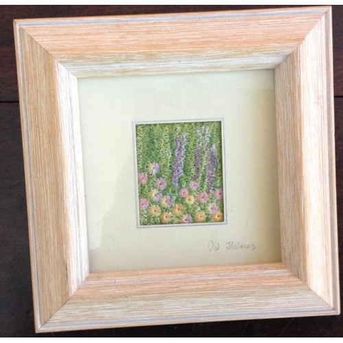 54 - Val Holmes Small Embroidered Art in Frame

Size: 18cm x 18cm