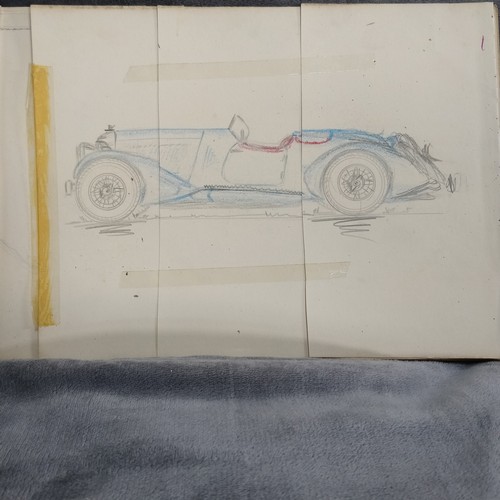 78 - Sketch Book SIGNED by Rivers Fletcher. British Motor Racing memorabilia.

Sketch Book SIGNED by Alec... 