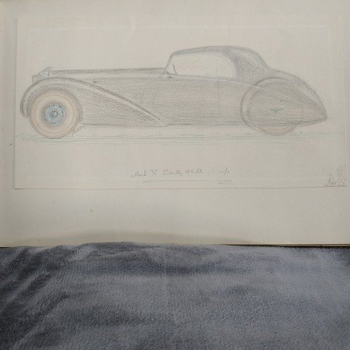 78 - Sketch Book SIGNED by Rivers Fletcher. British Motor Racing memorabilia.

Sketch Book SIGNED by Alec... 