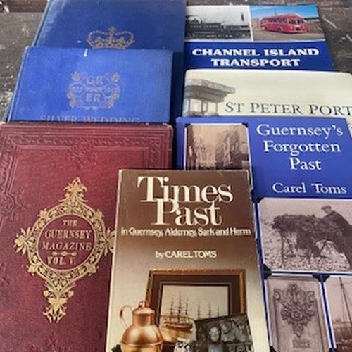 342 - Collection of Carel Tom Books, The Guernsey Magazine Volume I, Channel Island Transport and Elizabet... 