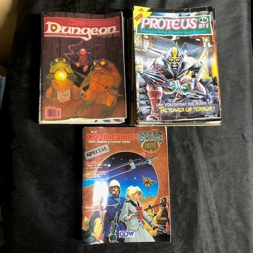 406 - A Collection of Roleplay/Fantasy Magazines 1980's.

To Include Dungeon, Proteus, Challenge