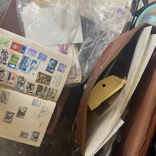 422 - Small Briefcase and Satchel of Stamps