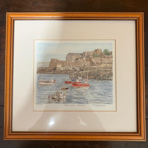 451 - Large St Sampson painting signed P Wilkinson (2004)
Size:  Width: 45cm,  Height: 35cm

Small Castle ... 