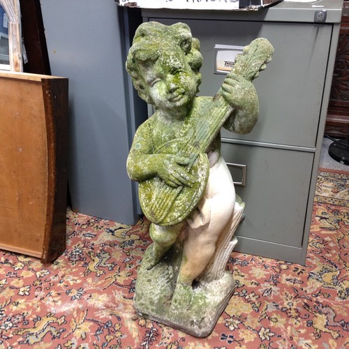 113 - Composite Cherub with Mandolin.

Size: 70cm Tall