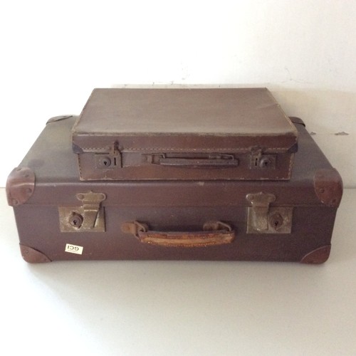 144 - Two Vintage Cases. 54cm and 34.5cm wide.