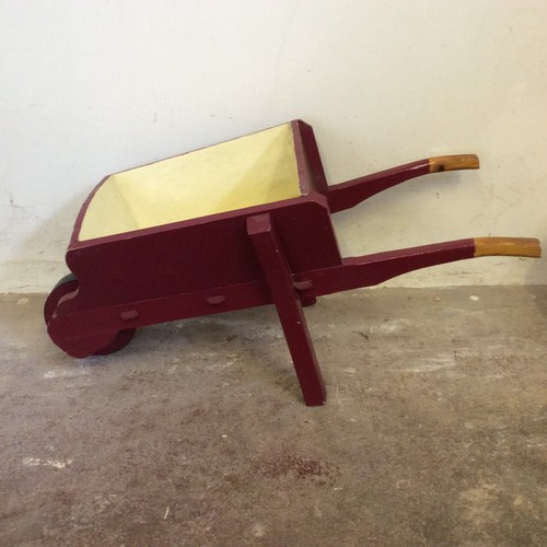 151 - Locally made Miniature wooden Wheelbarrow. 
Size: W78cm x H37cm X D36cm