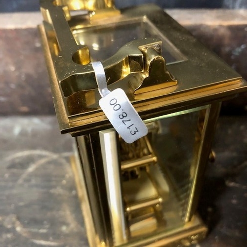 190 - A Small Brass Woodford Quartz Carriage Clock
W8cm x H11cm x D6cm
Working