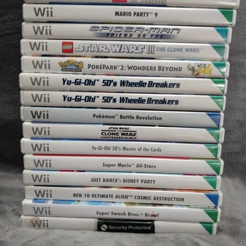 216 - Nintendo Wii Games x 21. Lot Includes:-
1. Pokémon Battle Revolution.
2. Yu Gi Oh! Wheelie Breakers ... 