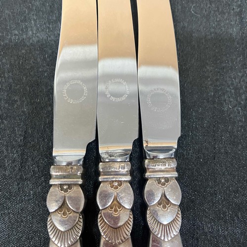 47 - Georg Jensen Sterling 925 Cactus Fruit Knives x 8.
Designed by Gundorph Albertus from 1930
Size:17.4... 