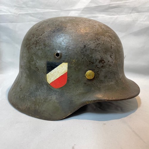 8 - World War II German Army M-35 Double Decal Steel Helmet
Looks to be original condition - with Strap ... 