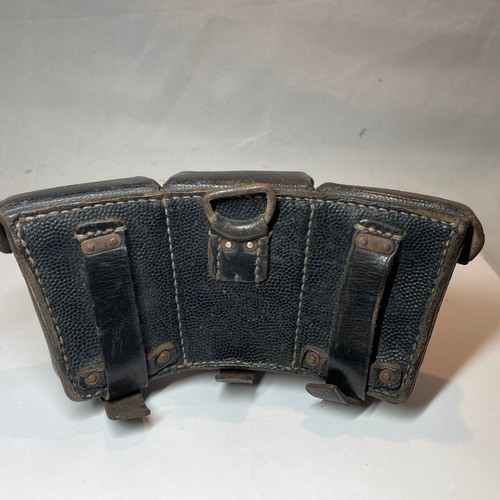 51 - World War II German K98 Ammo Pouch Black Leather 1942