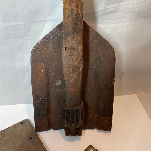 59 - World War II German Trench Spade and Case (Broken)
Date Stamped 1940