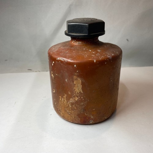 66 - World War II German Weapon Cleaning Oil Tin 
Dated 1940