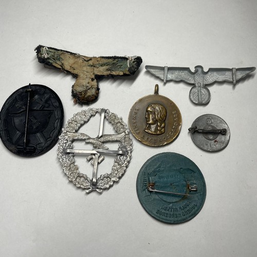 155 - World War II German Pin Badges/Medals x 7