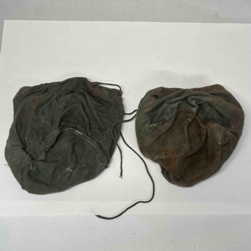 167 - World War II German Gas Mask Filter Bags x 2