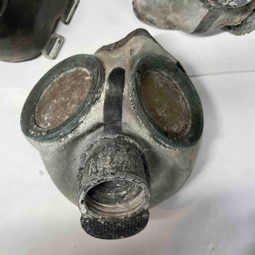 174 - World War II German Gas Masks x 3