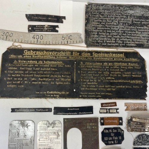 96 - A Collection of World War II German Signs and plaques