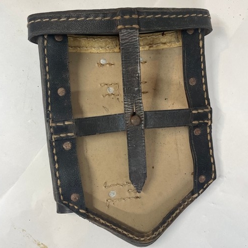 102 - World War II German Leather Shovel Pouch/Cover and Spare Top