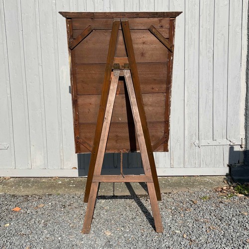 29 - Large Bevelled Framed Wooden Mirror On Easel/Stand.

Size: W:84cm H:150cm.