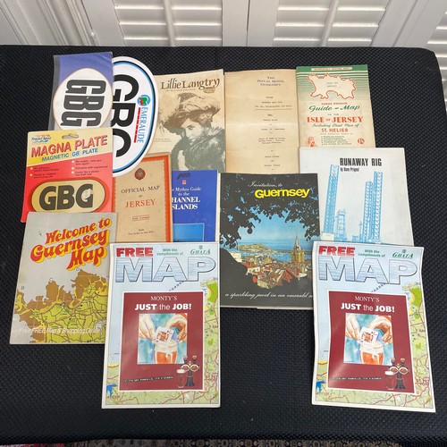 37 - A Selection of Channel Island Items Including Maps.