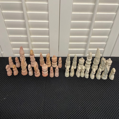 40 - A Set of Stone Chess Pieces.

(32 pcs) Some with Minor Damage.