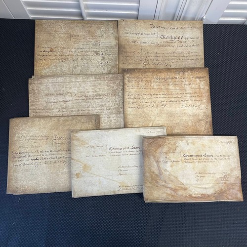 42 - A Selection of 7 18th Century Leases & Deeds.

Condition Relative To Age.