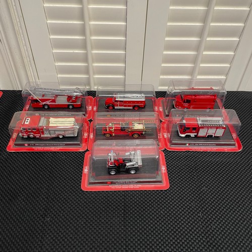 57 - A Selection Of 7 Del Prado Diecast Models. Including:
- 1:32 Firexpress Mini Fire Truck. 
- 1:80 200... 