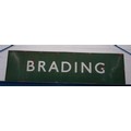 An original antique enamel Brading Train Station platform sign - 210cm ...