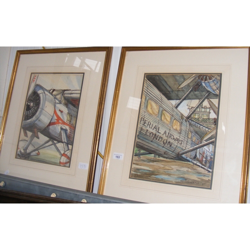 CAVENDISH MORTON - original watercolour of a Handley Page HP42/45 with ...
