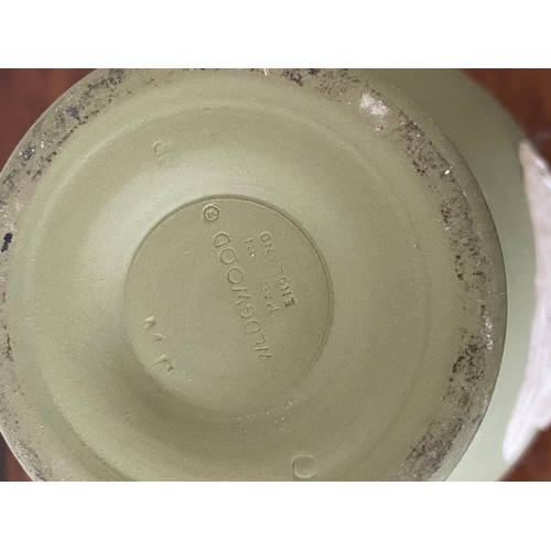 16 - Collection of 5 pieces of Sage Green Wedgwood Jasperware