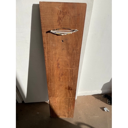 336 - Carved Wood Wall Plaque 120cm x 29cm