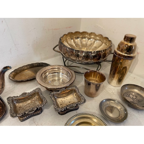 352 - Large Collection of Antique Silver Plate Items including John Nodder & Sons Tea Pot
