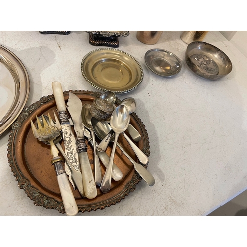 352 - Large Collection of Antique Silver Plate Items including John Nodder & Sons Tea Pot