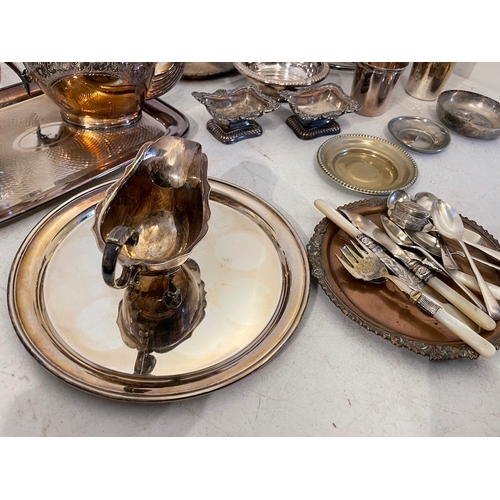 352 - Large Collection of Antique Silver Plate Items including John Nodder & Sons Tea Pot