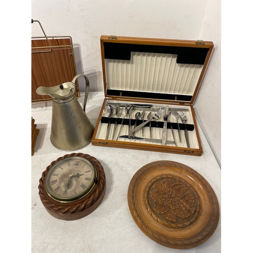 71 - Collection of Vintage Goods / Tureen / Wall Clock