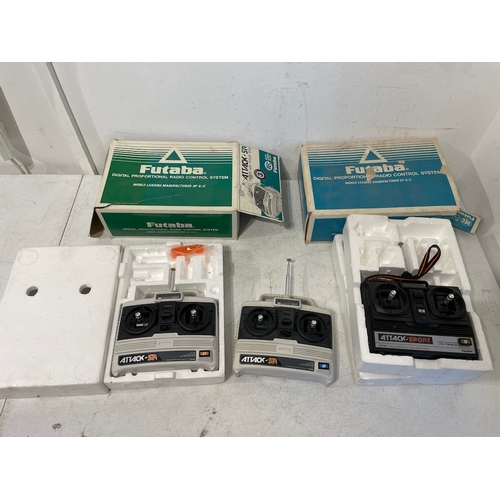 118 - Three Futaba Attack SR / Sport Remote Controllers in boxes