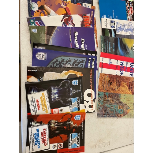 98 - Collection of 90's FA CUP & England World Cup Programmes