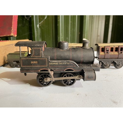 310 - Rare 1910'/20's GBN ( Gebruder Bing Nuremberg Germany) Tin Plate Train / Locomotive Set As shown

O ... 