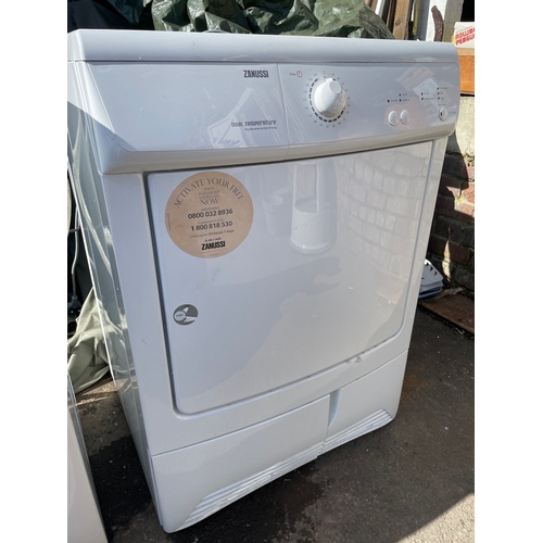 347 - Working Hotpoint 8kg Washing Machine + Working Zanussi 7kg Tumble Dryer