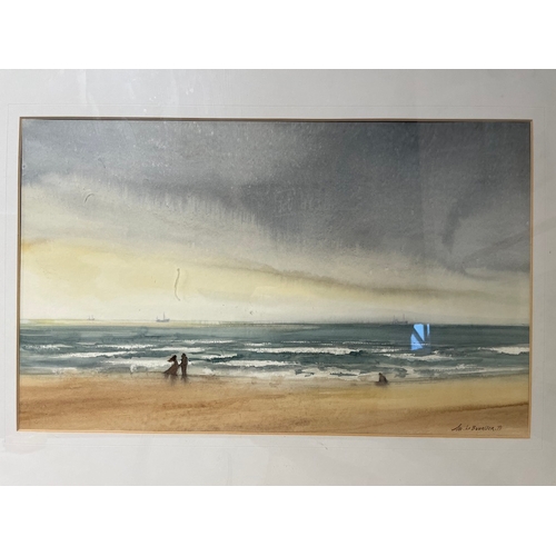 10 - Two original watercolours by Michel Le Bourlier 20th century