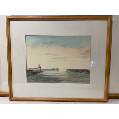 10 - Two original watercolours by Michel Le Bourlier 20th century